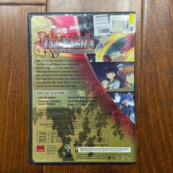 Inuyasha The Movie 4 Fire on the Mystic Island DVD Target Exclusive Movie Anime - Picture 3 of 6